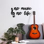 Wallity Escultura de pared No Music No Life en Negro